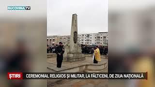 Ceremonial religios si militar la Falticeni de Ziua Nationala BucovinaTV ro