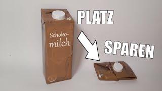 Milchkarton Trick - mehr Platz im gelben Sack!