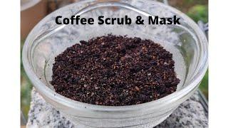 Coffee Scrub and Mask / Remove Acne , Pimple , Dark spots / Easy Skin Brightening and Lightening