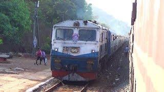 KYN WDP3A with Ratnagiri Dadar Passenger arriving at Anjani. #indian railways #konkan railway