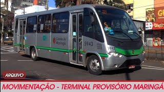 #ARQUIVO - MOVIMENTAÇÃO de ÔNIBUS - TERMINAL URBANO PROVISÓRIO de MARINGÁ em 2019