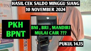 HASIL CEK SALDO PKH BPNT NOVEMBER DESEMBER SIANG INI 10 NOVEMBER 2024