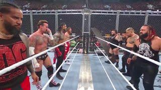 CM Punk and OG Bloodline vs New Bloodline Wargames Match WWE Survivor Series Wargames 2024 Highlight