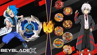 Beyblade X 【Dran Sword VS ALL Spriggan Battle】 ベイブレードX 베이블레이드 X