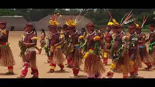 Dança ritual de indígena do Xingú,  Alto Xingu