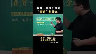 春宵一刻值千金的，“春宵”指什么 #文学常识 #家长必读 #知识点总结 #语文 #熊猫老师叫采桥