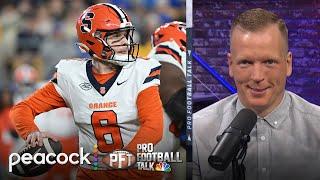 Chris Simms’ 2025 NFL Draft QB Rankings: Kyle McCord v. Quinn Ewers | Pro Football Talk | NFL on NBC