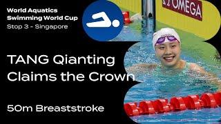  TANG Qianting Dominates Women’s 50m Breaststroke at World Aquatics Swimming World Cup 2024! ‍️