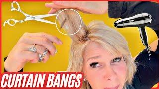 HOW TO - Cut Your Own Curtain Bangs at Home DIY | Coach Kimmy | 2025