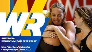 NEW WORLD RECORD  | Women’s 4x200m Freestyle Relay | 16th FINA World Swimming Championships 2022