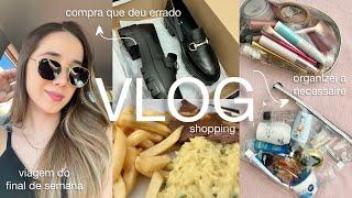 ORGANIZEI A NECESSAIRE, LOOK DO DIA, VIAGEM DO FINAL DE SEMANA, SHOPPING E COMPRINHA | Mariana Alves