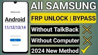 2024 New Method - Samsung Frp Unlock/Bypass Android 12/13/14 ||