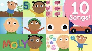 Miss Molly Songs 2: COUNTING, WEATHER, PLANTS, FEELINGS, 5 SENSES | The ALPHABET Kids