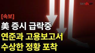 [속보] 美 증시 급락중... 연준과 고용보고서의 특이점이 발견되었다 #나스닥