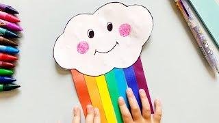 Делаем Поделку из Бумаги Радуга. Поделки для Малышей. ПОДЕЛКИ С ДЕТЬМИ DIY Cute Paper Rainbow.