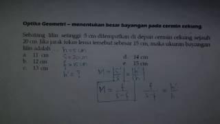 Tutorial Optika Geometri (4) menentukan tinggi bayangan pada Cermin Cekung - Fisika SMA