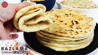 GREEK YOGURT TURKISH FLATBREAD BAZLAMA RECIPE | HINZ COOKING