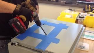 Cutting a Square Hole in an Electrical Enclosure