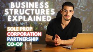 Business Structures Explained  Sole Prop VS Corporation | Business Types & Entities In Canada 2024