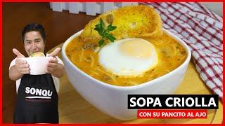 Como preparar SOPA CRIOLLA Facil y Sencillo | Comida Peruana | Sonqu