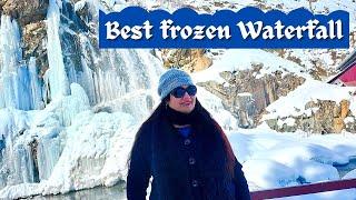 DRUNG - Frozen Waterfall l Kashmir's latest attraction near Gulmarg l Tangmarg l Winter Jan21 S4