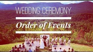 Wedding Ceremony Order of Events Video