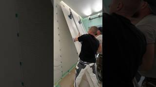Крупноформатный керамогранит #процессработы #кафель #плитка