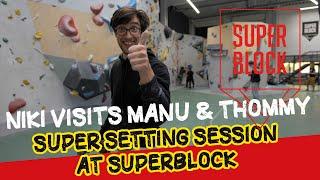 Setting session at Superblock Düsseldorf - Niki visits Manu & Thommy