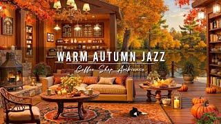 Warm Morning Jazz Music at Autumn Porch Ambience  Relaxing Jazz Instrumental Music for Studying