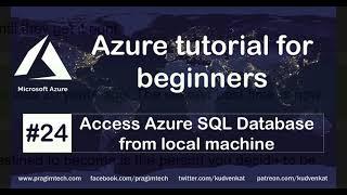 How to access azure sql database from local machine