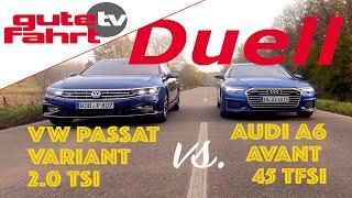 Vergleichstest: Audi A6 Avant 45 TFSI vs. Passat Variant 2.0 TSI (2019) | Test | Vergleich | Review