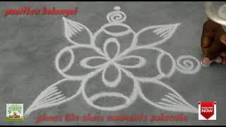 Simple rangoli kolam//pavithra kolangal