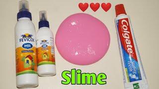 How to make slime with Fevicol and Colgate Toothpaste at home l How To Make Slime l No Glue Slime