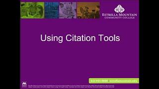 Using Citation Tools