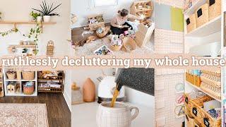 RUTHLESSLY DECLUTTERING MY WHOLE HOUSE HOME ORGANIZATION DECLUTTER CLEAN WITH ME EXTREME MOTIVATION