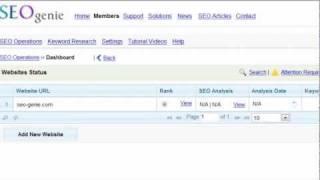 SEOgenie Setting up a website - Video Tutorial | SEOgenie Automated SEO