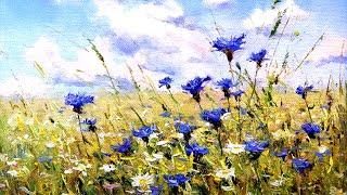 Cornflowers. Master class in painting #40