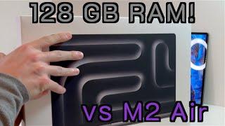 MacBook Pro M3 Max Unboxing! (vs M2 Macbook Air)