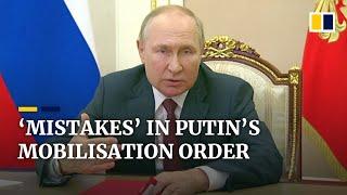 Putin admits to mobilisation mistakes after reports of sick, old men being drafted