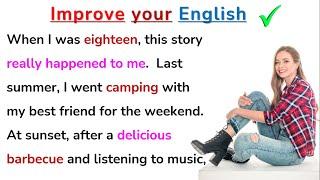 Friends Life Camping ️ Learning English Reading and Listening Simple Past Tense