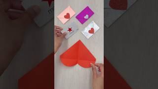 Heart shape to envelope | DIY gift card envelope | How to make an enevelope