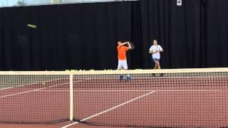 Forehand Drill with Steve Smith and Two Young Players