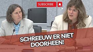 Hoorzitting met PVV-MINISTER Marjolein Faber ONTSPOORT door links geschreeuw! Voorzitter GRIJPT in!