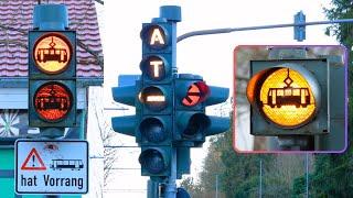 Straßenbahnübergang mit einzigartiger Ampelsteuerung – Ein echtes Highlight!