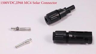 Risin Energy TUV 1500V 50A MC4 Solar Cable Connector can meet IP68 waterproof in solar system