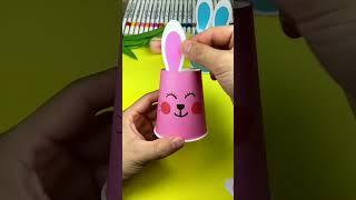 DIY Beautiful Paper Cup Rabbit Moving Toy