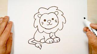 How to Draw a Cute Lion Cub