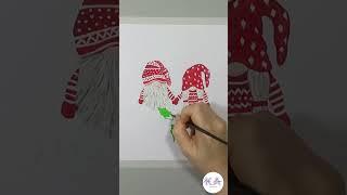 Acrylic Painting Easy  Fun Christmas Gnomes #short #shortsvideo #acrylicpainting #art