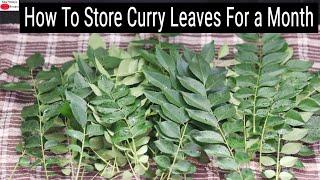 How To Store Curry Leaves For A Month | Skinny Recipes