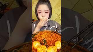 Asmr Spicy Food Fried Noodles And Egg Eating#shorts